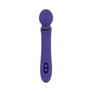 Evolved Shiver Silicone Rechargeable Vibrator Purple featuring textured head and control buttons for customized pleasure.