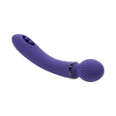 Evolved Shiver Silicone Rechargeable Vibrator Purple showing dual-ended design for internal and external pleasure.