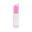 Evolved Pucker Up Silicone Air Tapping Vibrator Pink Pearl in lipstick-shaped design with clear cap.