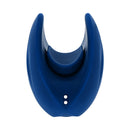 Zero Tolerance Taco Time Silicone Vibrating Stroker Blue with soft taco shell design and ribbed underside for sensation.