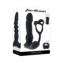 Zero Tolerance Popping P-spot Silicone Rechargeable Black heavy-duty prostate massager with textured shaft and remote.