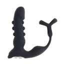 Zero Tolerance Popping P-spot Silicone Rechargeable Black prostate massager with textured shaft and flexible stimulator.