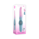 Gender X Tentacle Thruster Silicone Vibrator Multicolor packaging featuring a sculpted tentacle design in blue and pink.