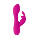 Selopa Luna Bunny Silicone Rechargeable Pink dual rabbit vibrator with flexible bunny ears and contoured shaft.