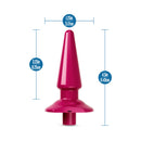 Blush B Yours Vibe Butt Plug Berry dimensions showcasing its vibrant design and measurements for an exciting anal play experience.