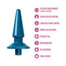 Blush B Yours Vibe Plug Vibrating Anal Toy Ocean features tapered design, flared base, and 10 vibration modes for optimal pleasure.