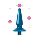 Blush B Yours Vibe Plug Vibrating Anal Toy Ocean dimensions showing 4.5 in height and 1.25 in width.