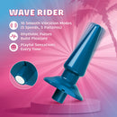 Blush B Yours Vibe Plug Vibrating Anal Toy Ocean showcasing its wave rider design with smooth vibration modes.