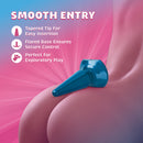 Blush B Yours Vibe Plug Vibrating Anal Toy Ocean showcasing tapered tip and flared base for secure control.