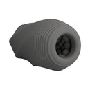 Screaming O Safety Jackits Masturbation Sleeve Grey detailing soft texture and internal structure for satisfying pleasure.