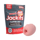 Screaming O Jackits Clapping Cake Pocket Stroker with textured sleeve for solo pleasure.
