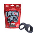 Screamin' Dragon Storm Dragon G-spot Texture Ring Blue packaging and product display on a white background.