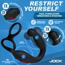 Jock Gyrating Prostate Vibrator with C-Ring features dual stimulation and multiple vibration patterns.