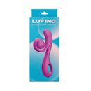 Luv Inc RV81 Rolling Rabbit Vibrator packaging displayed on a colorful background with the product design visible.