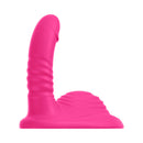 Luv Inc TG21 Thrusting Grinder Vibrator in vibrant pink, designed for precision and powerful thrusting action.