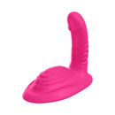 Luv Inc TG21 Thrusting Grinder Vibrator in vibrant pink color, designed for precision and powerful thrusting action.