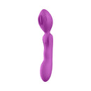 Luv Inc GW89 Double-Ended Grinder Wand Purple showcasing its sleek design with unique textures for pleasure.