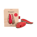 Womanizer Liberty 2 Leopard Air Pulse Stimulator packaging and product on white background.