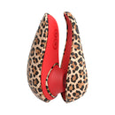 Womanizer Liberty 2 Leopard Air Pulse Stimulator with leopard print design, ergonomic shape for travel and comfort.