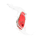 Womanizer Liberty 2 Leopard Air Pulse Stimulator with water splash, showcasing its travel-ready design.