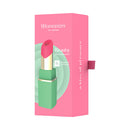Womanizer Beauty Green & Pink Air Pulse Stimulator in packaging, showcasing compact and elegant design for pleasure.