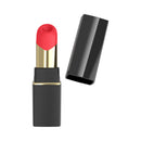 Womanizer Beauty Clitoral Air Pulse Stimulator Black Gold, elegant design lipstick-style, red tip, sleek black casing.
