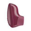 Womanizer Snap Crushed Berry Clitoral Stimulator side view in rich berry shade