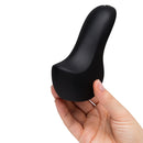 We-Vibe Shared Touch Couples Vibrator Black held in hand showcasing its ergonomic design.