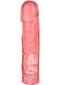 8 inch pink dong from Vac-U-Lock, made of phthalate-free Crystal Jellies, perfect for strap-on experiences.