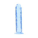 Realrock Realistic Dildo 5 Inch Blue featuring a smooth, translucent blue finish for comfortable stimulation.