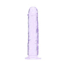Realrock 5 Inch Realistic Dildo Purple featuring a smooth, sleek design for comfortable stimulation.