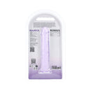 Realrock 5 Inch Realistic Dildo Purple in packaging showcasing its smooth design and quality craftsmanship.