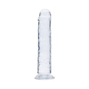 Realrock Realistic Dildo 5 Inch Transparent with smooth, streamlined silhouette for comfortable stimulation.