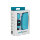 Box of PalmPower Pocket Mini Massager Teal featuring sleek design and rechargeable features.