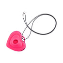 Adam & Eve Hearts-a-flutter Vibrator in pink heart shape, doubles as a wearable necklace for discreet pleasure.