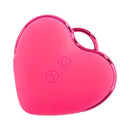 Adam & Eve Hearts-a-flutter Vibrator in a playful pink heart shape, perfect for discreet pleasure and stylish wear.
