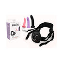 Adam & Eve Eve's Silicone Strap On Play 5-piece Set with dildos and harness for couples.
