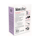 Adam & Eve Eve's Silicone Strap On Play 5-piece Set packaging showing kit components and features for couples.