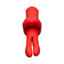 Lickgasm Double Thrusting Silicone Vibrator in vibrant red, featuring dual heads and a smooth silicone design.