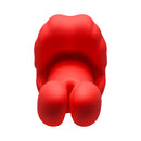 Lickgasm Double Thrusting Silicone Vibrator in red, designed for dual-head thrusting and layered vibration.