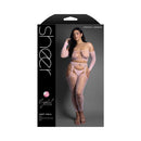 Fantasy Lingerie Last Call Top and Garter Stockings Queen in light pink with rhinestone detail.