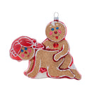 Cheeky Pornament Ginger Style Christmas Ornament featuring playful gingerbread couple for festive decor.