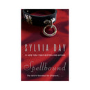 Spellbound By Sylvia Day Erotic Romance Paperback cover featuring seductive red fabric and a collar.