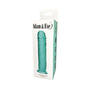 Adam & Eve Crystal Gem 7 Inch Dildo Emerald in packaging showcasing its jewel-tone design and textured shaft.