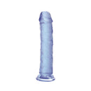Adam & Eve Crystal Gem 7 Inch Dildo Sapphire in a striking sapphire color, designed for realistic penetration and versatility.
