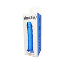 Adam & Eve Crystal Gem 7 Inch Dildo Sapphire packaging showcasing the striking blue design.