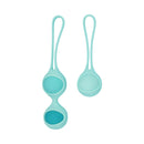 UVA Kegel Balls Progressive Weight Training Set in soothing blue tones for pelvic floor strengthening.