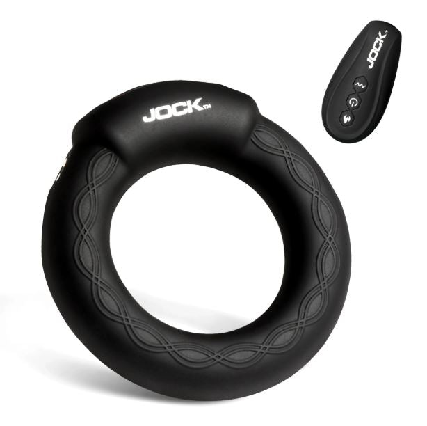 Jock Enhancers Rumbling and Warming C Ring Medium with remote control for customized vibration experiences.