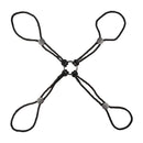 Sei Mio Knot Going Anywhere Pre-tied Hogtie Rope Set featuring four silky soft rope loops and a central steel ring.