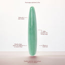 Chakrubs Indian Jade Slim Dildo features a slender design and natural stone for mindful exploration.